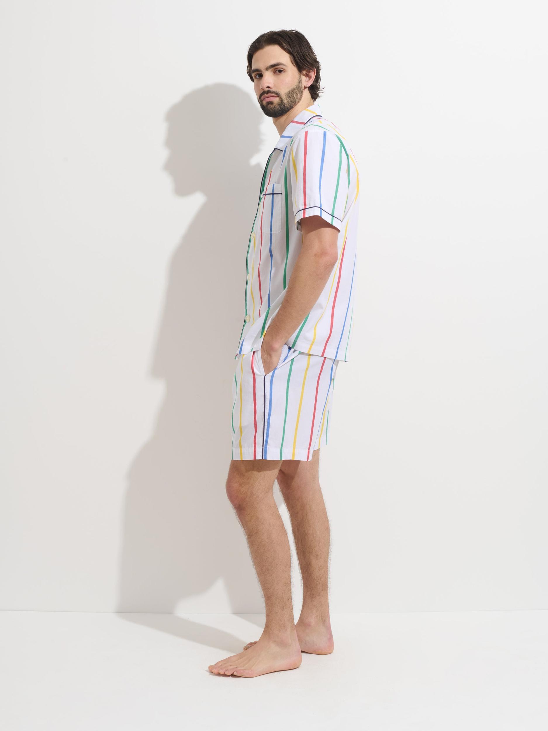 P'Jimmies Short Sleeve Sleep Shirt In Stripe Product Image