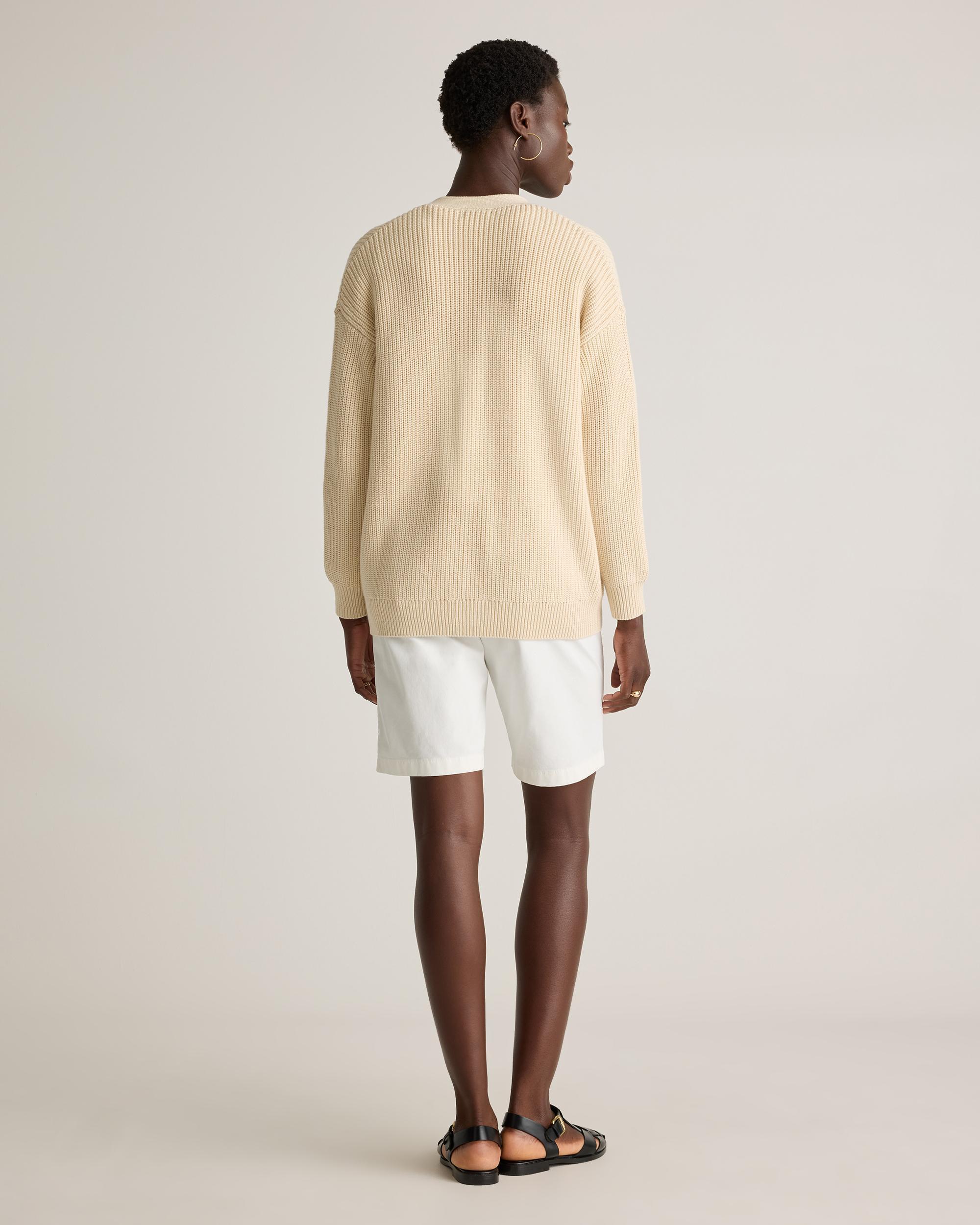 Quince | Women's OverSized Boyfriend Cardigan Sweater Organic Cotton Product Image