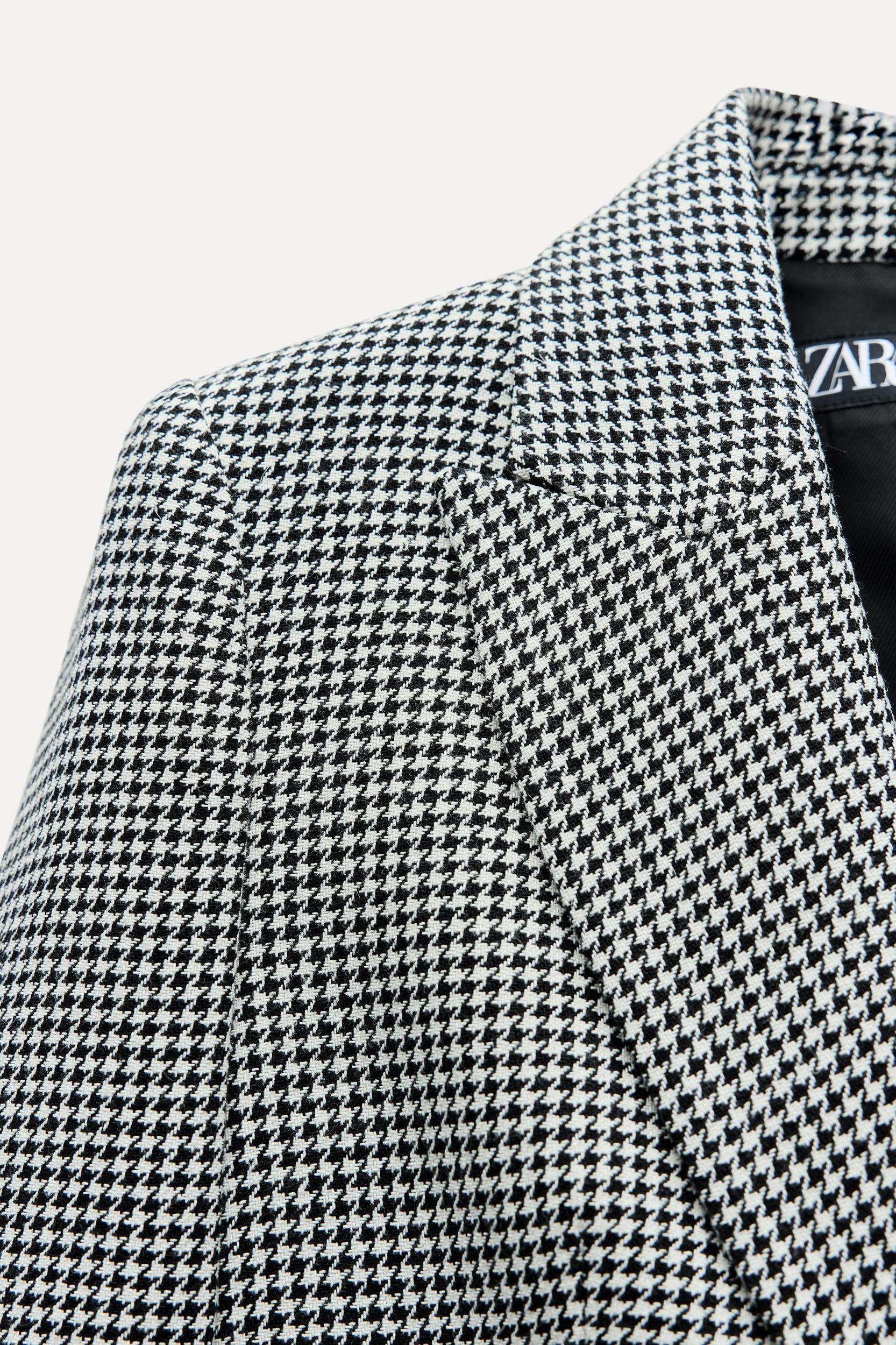 SHORT HOUNDSTOOTH BLAZER Product Image