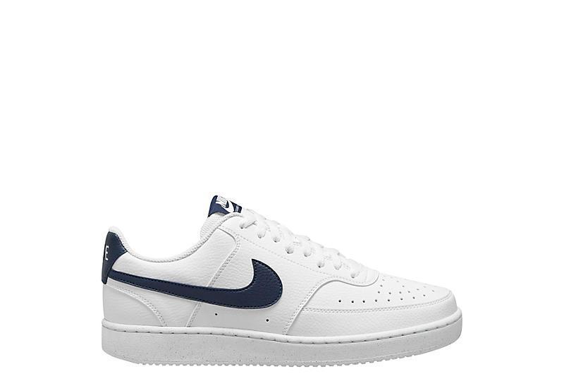 Nike Men's Court Vision Low Next Nature Casual Shoes in Black/Black Size 11.5 Leather Product Image