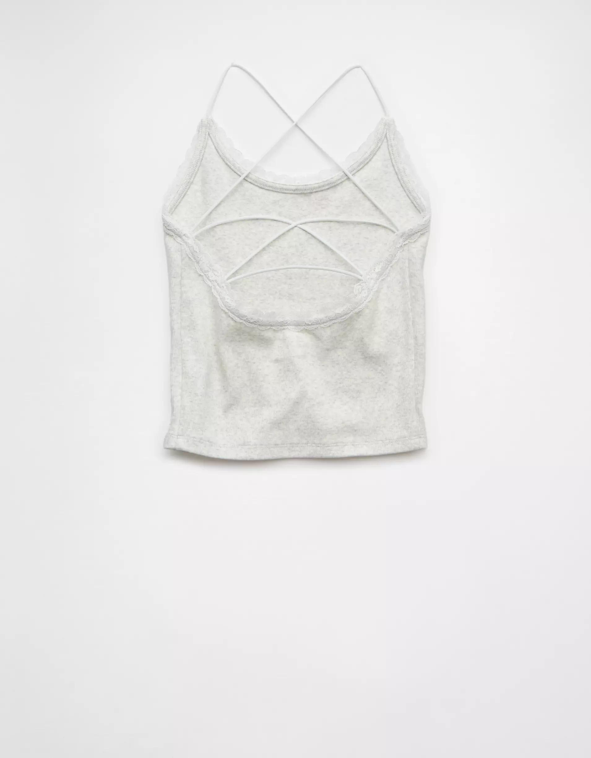 AE Strappy Go Lucky Cropped Lace Tank Top Product Image