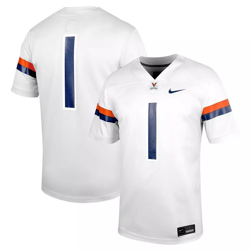 Men's Nike #1 White Virginia Cavaliers Untouchable Football Jersey, Size: XL Product Image