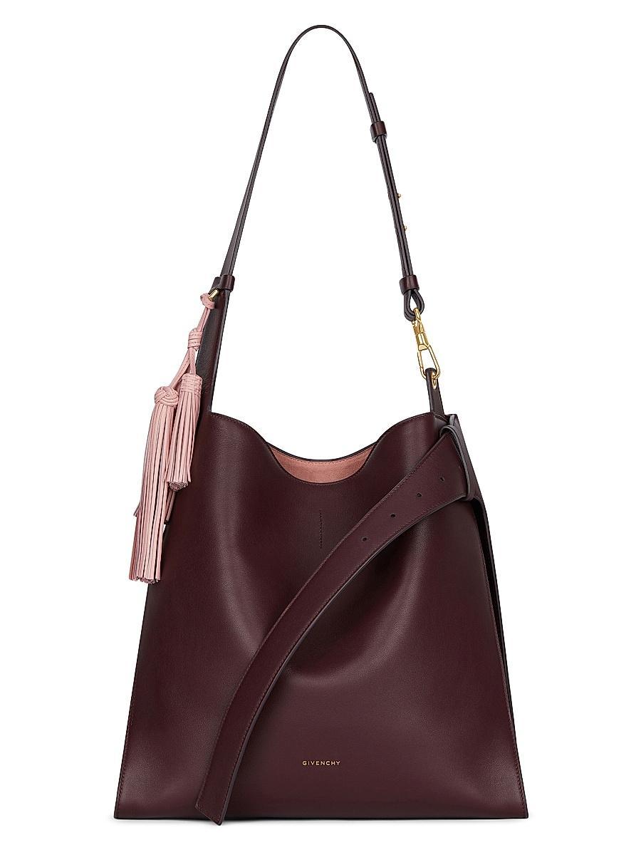 Womens Medium Belted Hobo Bag in Leather Product Image