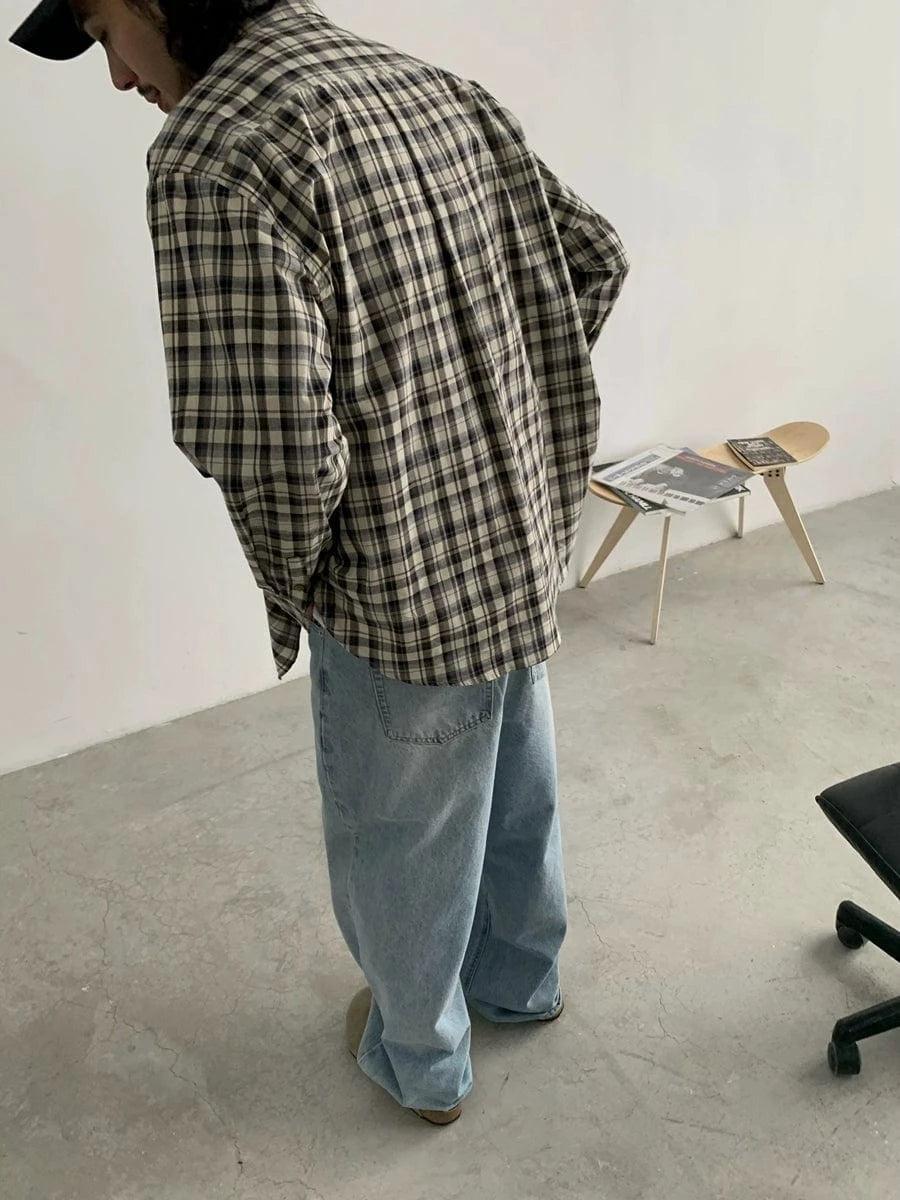 RT No. 18763 WASHED BLUE BAGGY DENIM JEANS Product Image