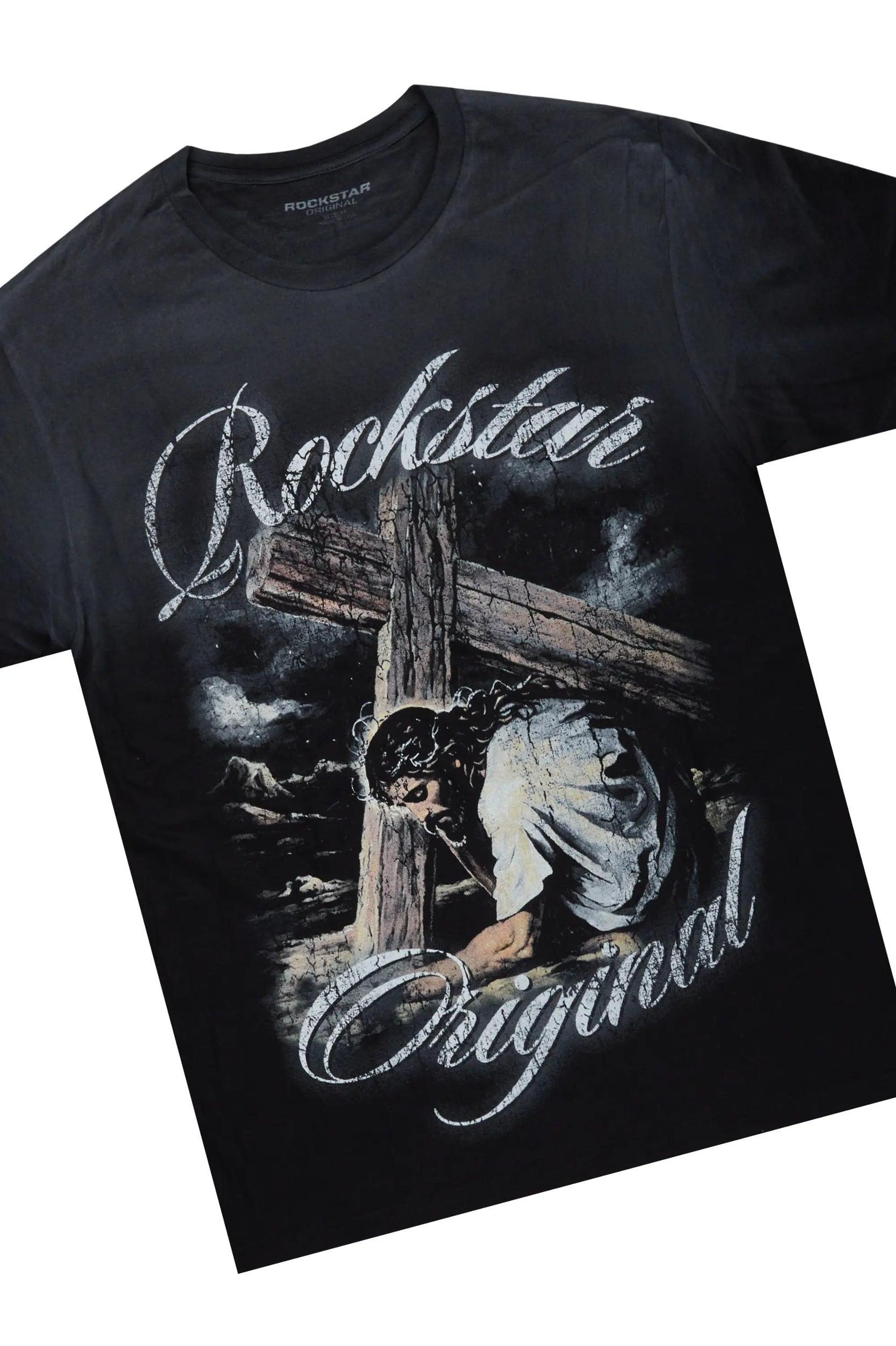 Irwin Black T-Shirt & Pooja Super Stacked Flare Jean Bundle Male Product Image