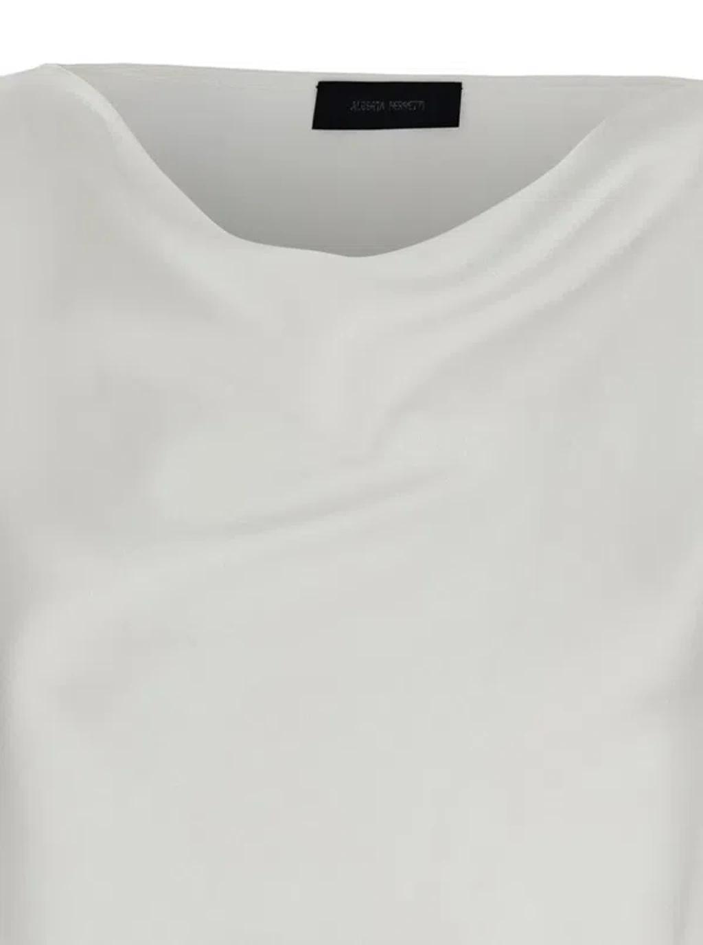 ALBERTA FERRETTI Satin Blouse Clothing In White Product Image