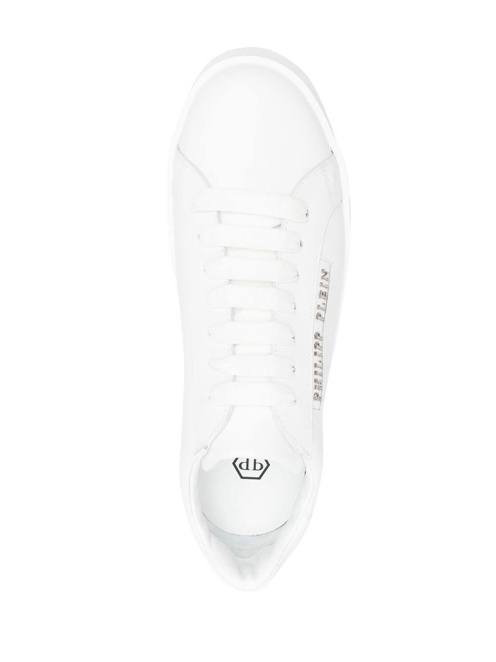 low-top leather sneakers Product Image