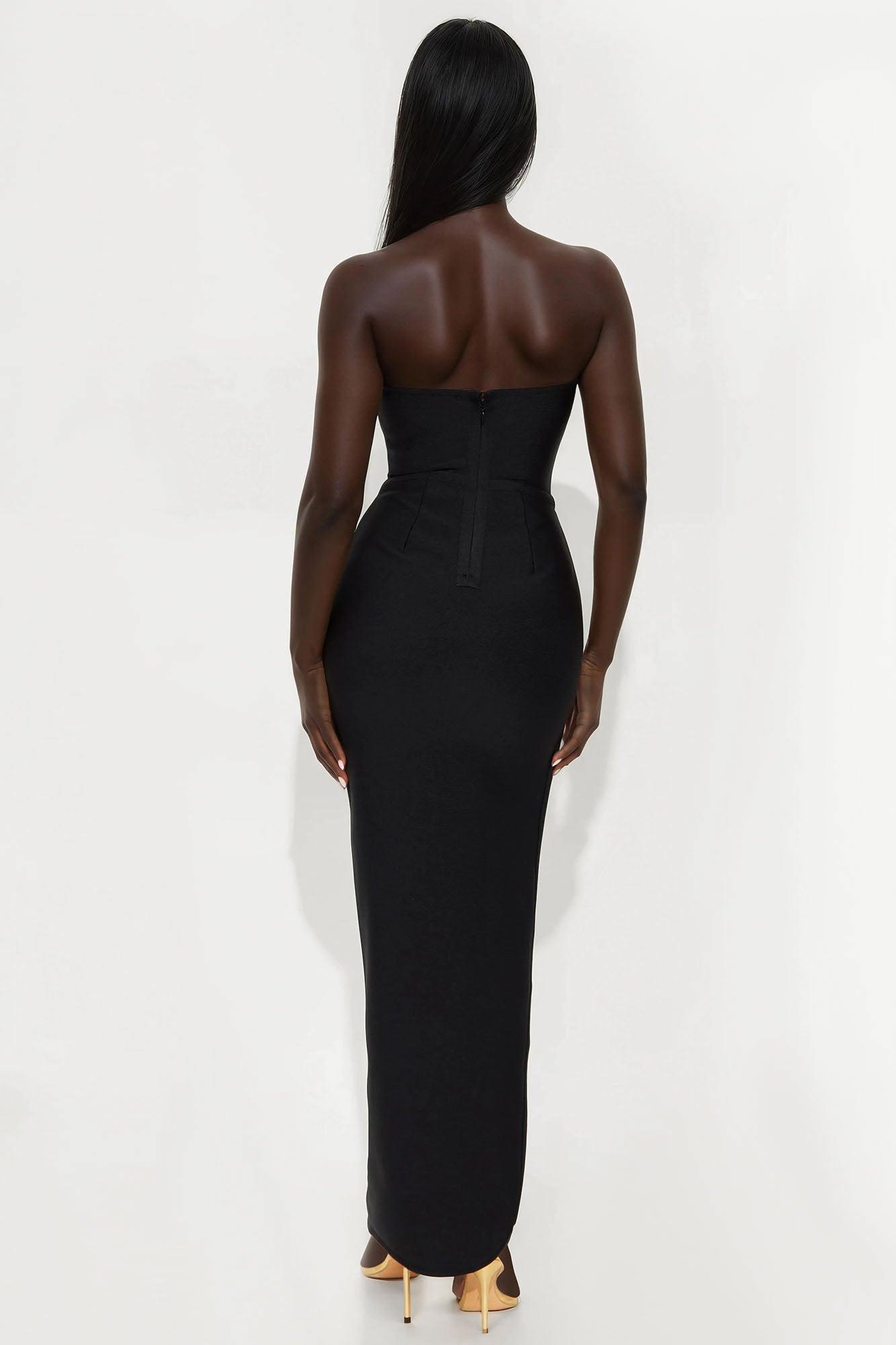 Ariana Bandage Maxi Dress - Black Product Image