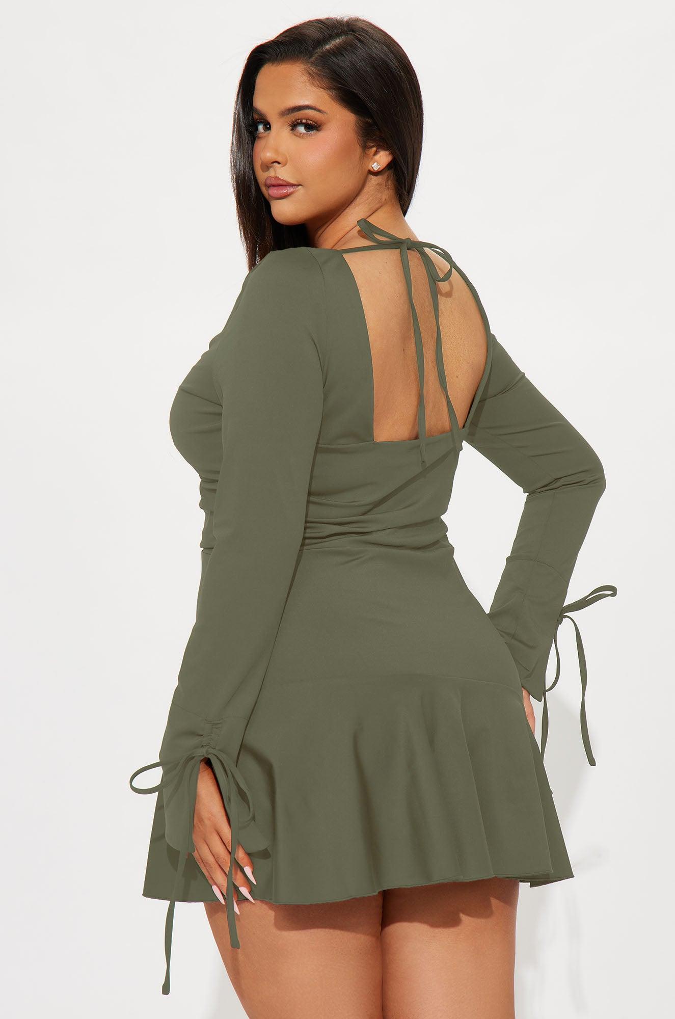 So Perfect Sculpt Ruffle Mini Dress - Red Product Image