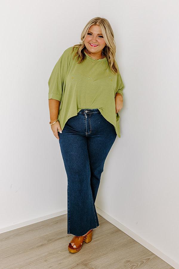 One Way Ticket Shift Top in Lime Punch Curves Product Image