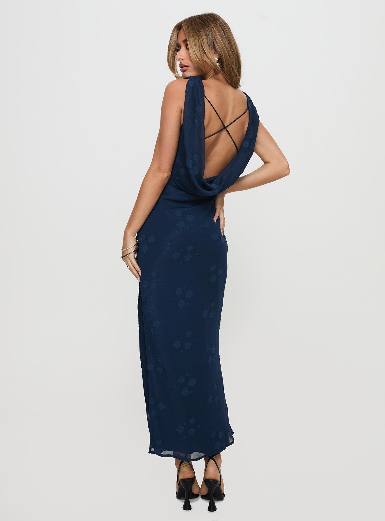 Contessa Maxi Dress Navy Product Image
