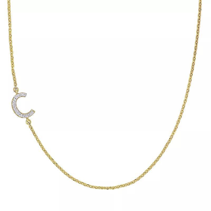 Stella Grace 14k Gold Diamond Accent Initial Necklace, Women's, Size: 18" Product Image