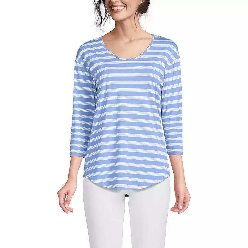 Women's Lands End Lightweight Jersey Tunic Top, Size: Medium, Black Product Image
