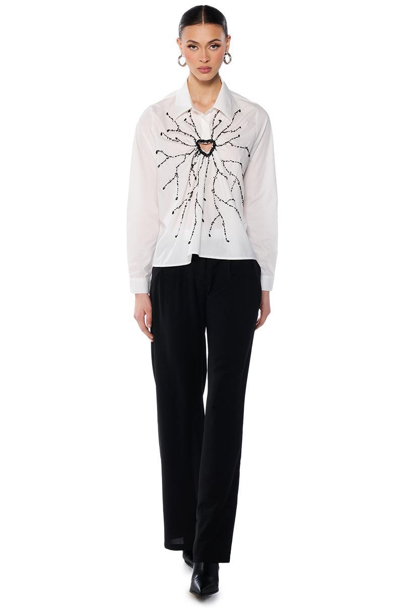 BROKEN HEARTED LONG SLEEVE POPLIN SHIRT Product Image