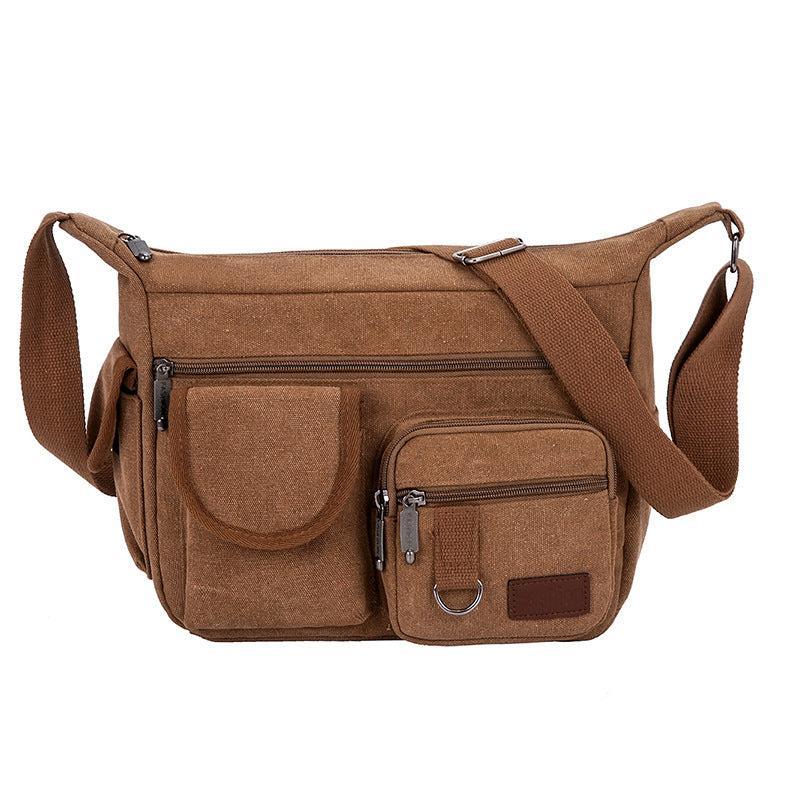 Lior Canvas Tote Bag Messenger Crossbody Shoulder Bag Large Bag with Multiple Pockets Product Image