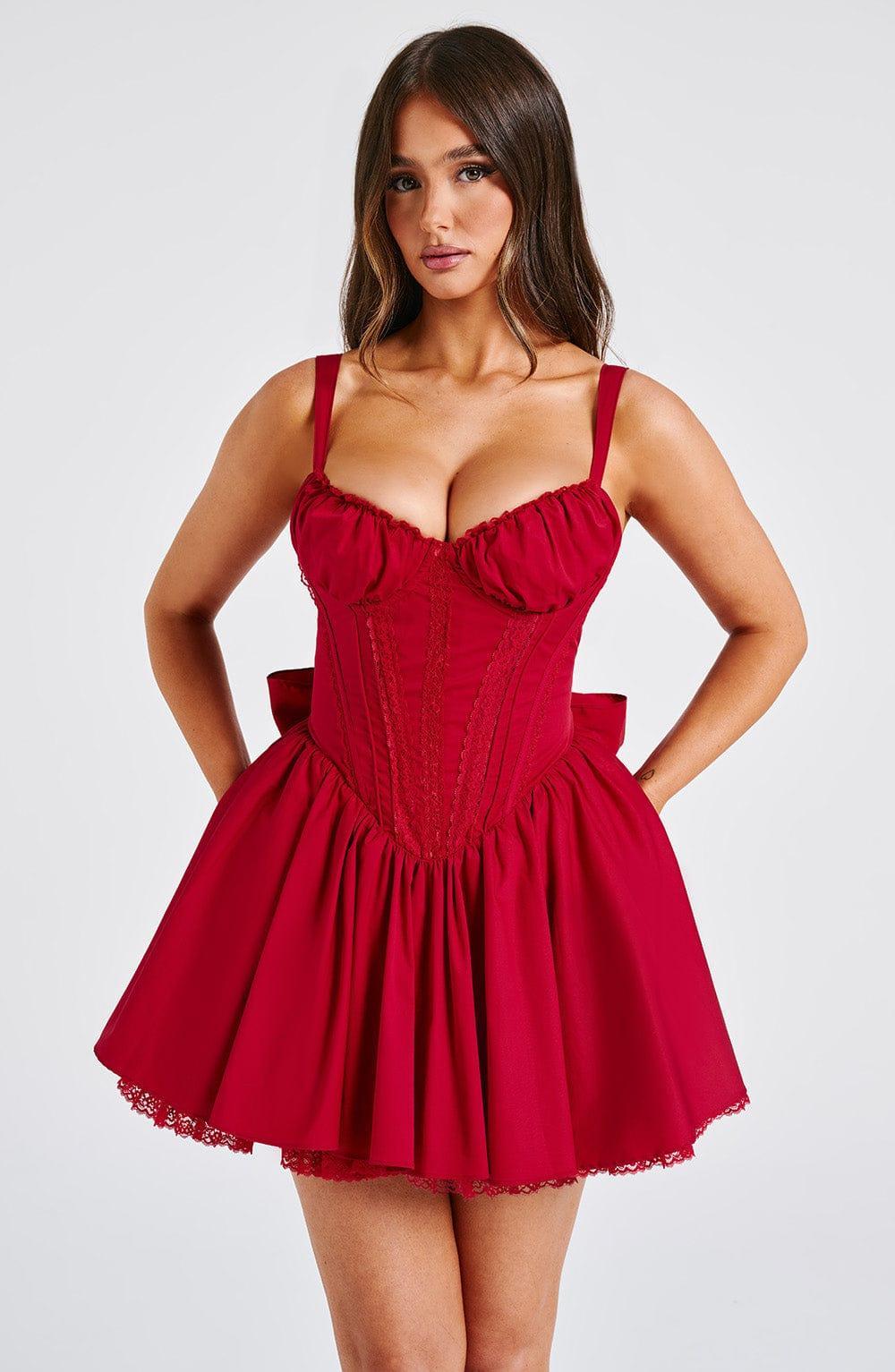 Josie Mini Dress - Red Product Image