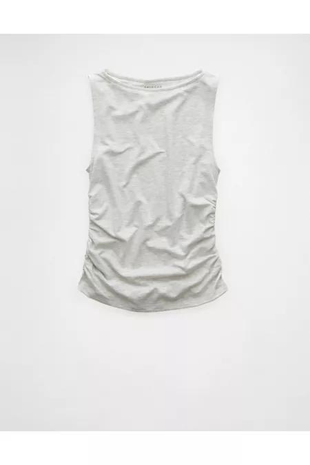 AE Ruched Boat Neck Tank Top Women's Product Image