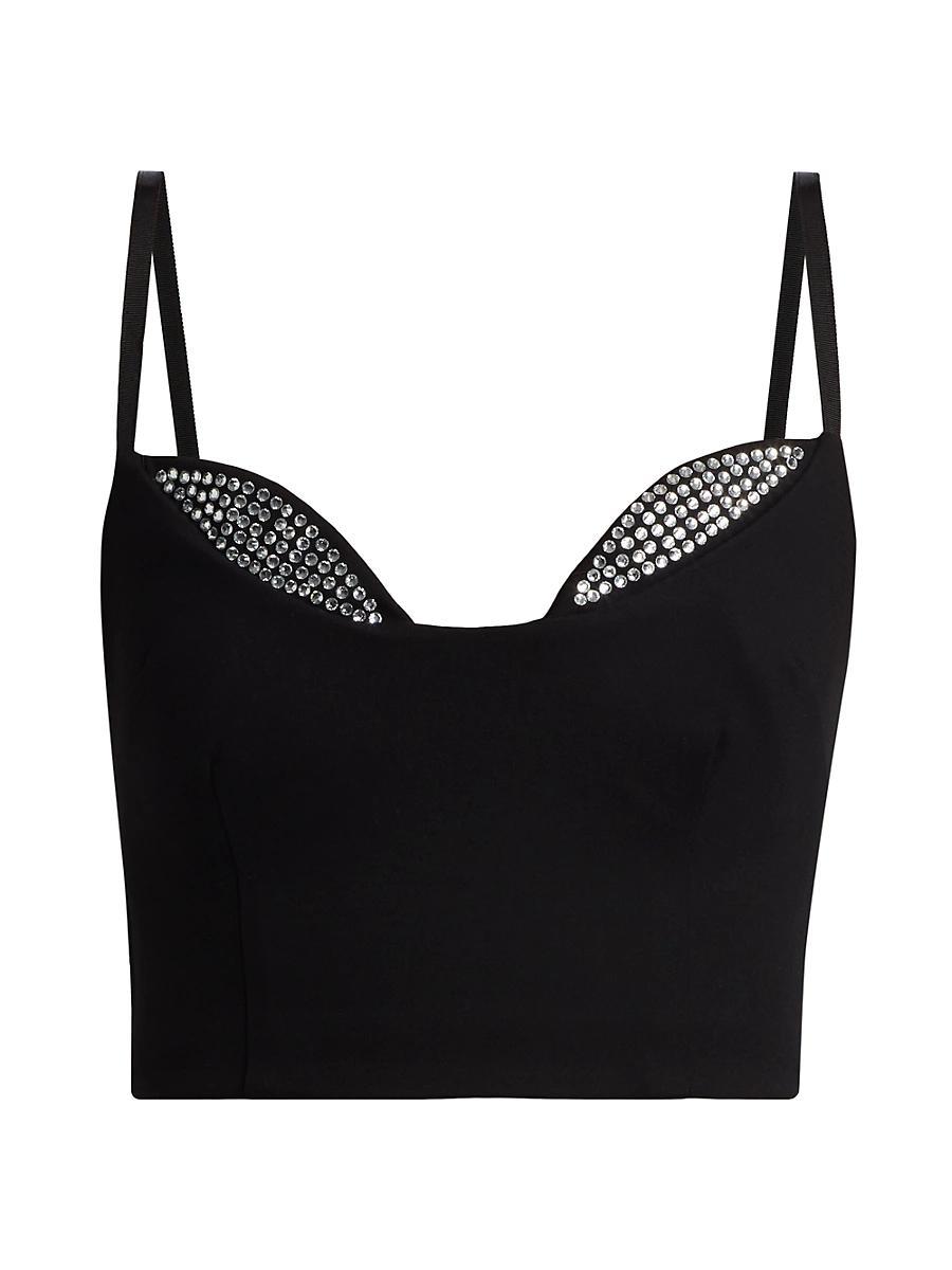 Womens Ponte Crystal-Trim Top Product Image