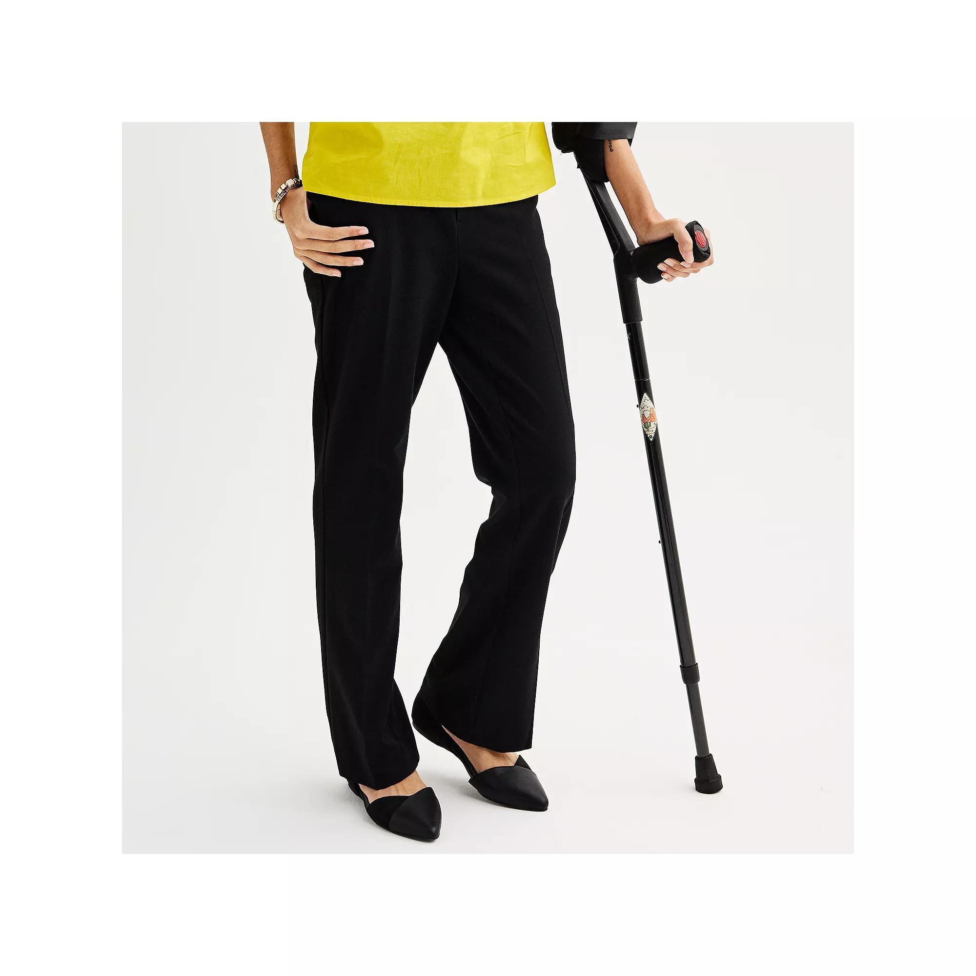 Women's Nine West Adaptive Barely Boot Pants, Size: 16, Mineral Black Product Image