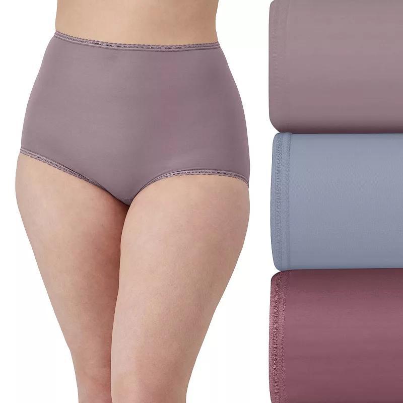 Bali Skimp Skamp 3-Pack Brief Underwear DFA633, Women's, Size: 7, Pink Glass Blue Product Image
