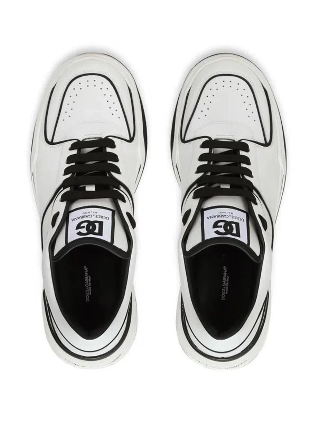 DOLCE & GABBANA Sneakers In Pelle Di Vitello Nappa Multicolore Per Uomo In White Product Image