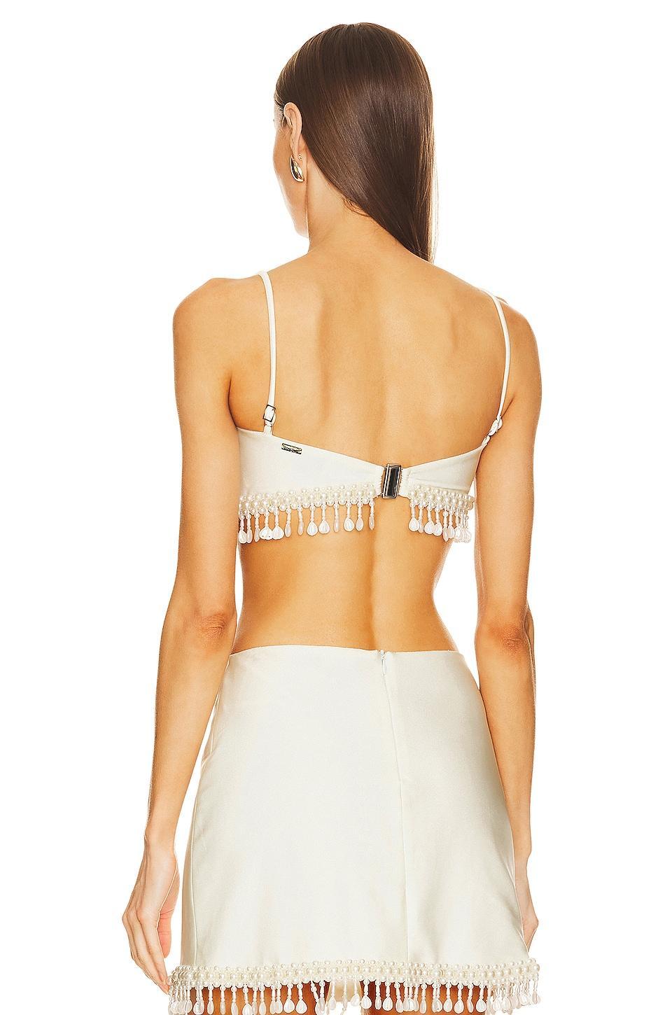 Hand-Beaded Cropped Top PatBO Product Image