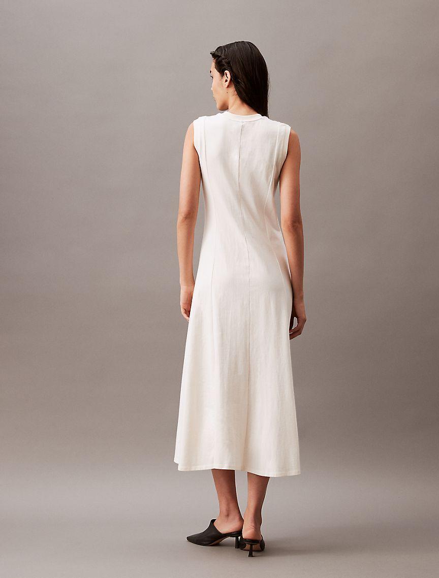 Cotton Jersey A-Line Midi Dress Product Image