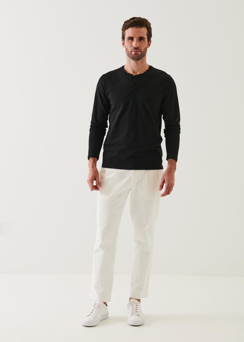 PATRICK ASSARAF PIMA COTTON STRETCH HENLEY Product Image