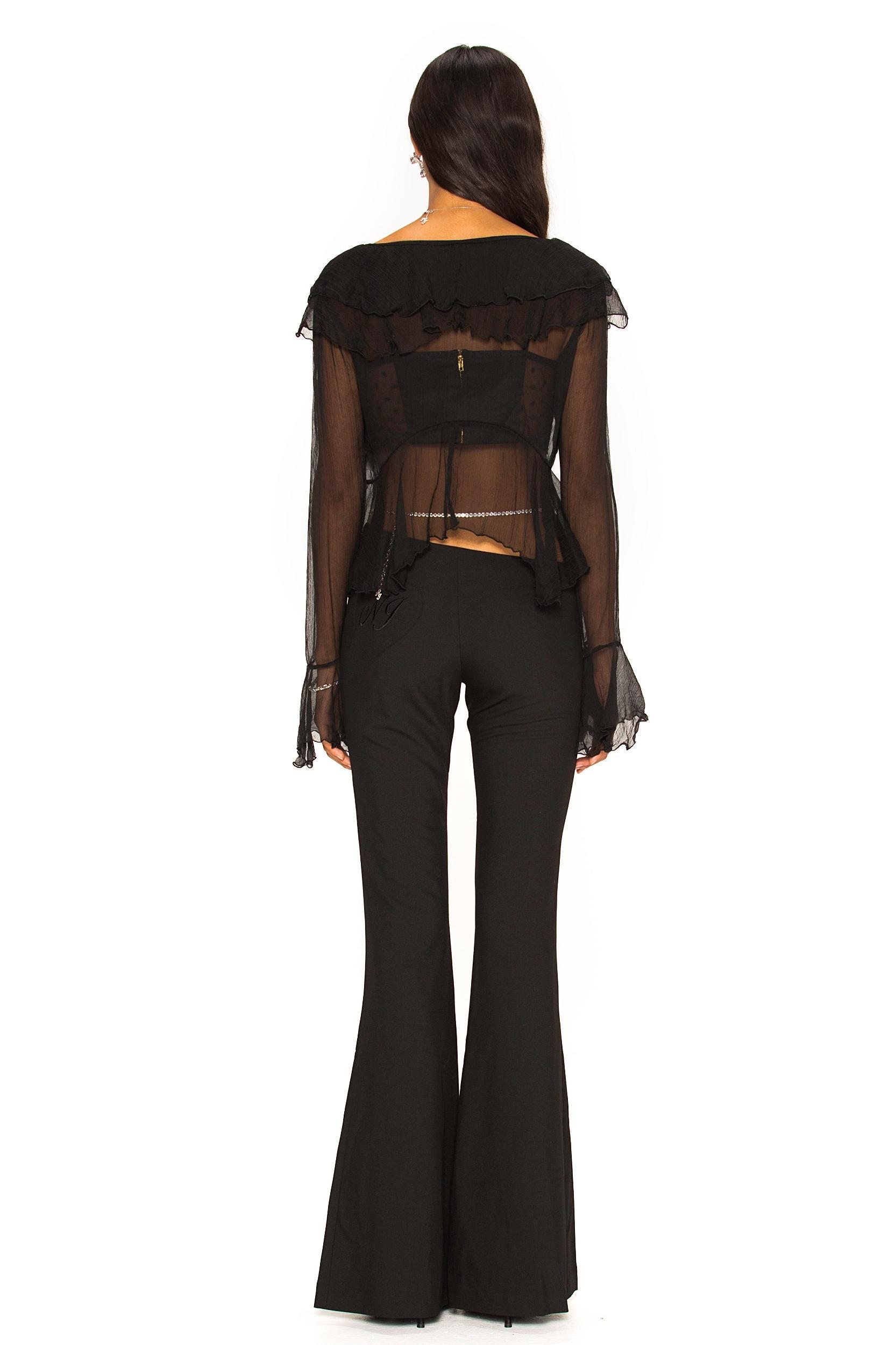 Gabriella Cardigan Top (Black) Product Image