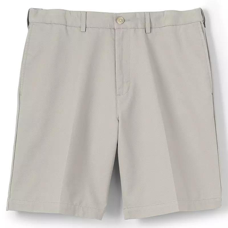 Big & Tall Lands End Comfort Waist 9-inch No-Iron Chino Shorts, Mens Green Product Image