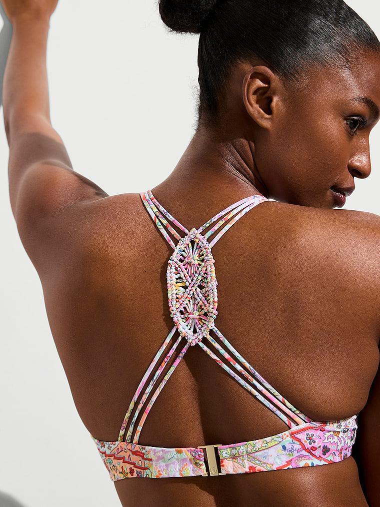 Archives Beach Macrame Halter Push-Up Bikini Top Product Image