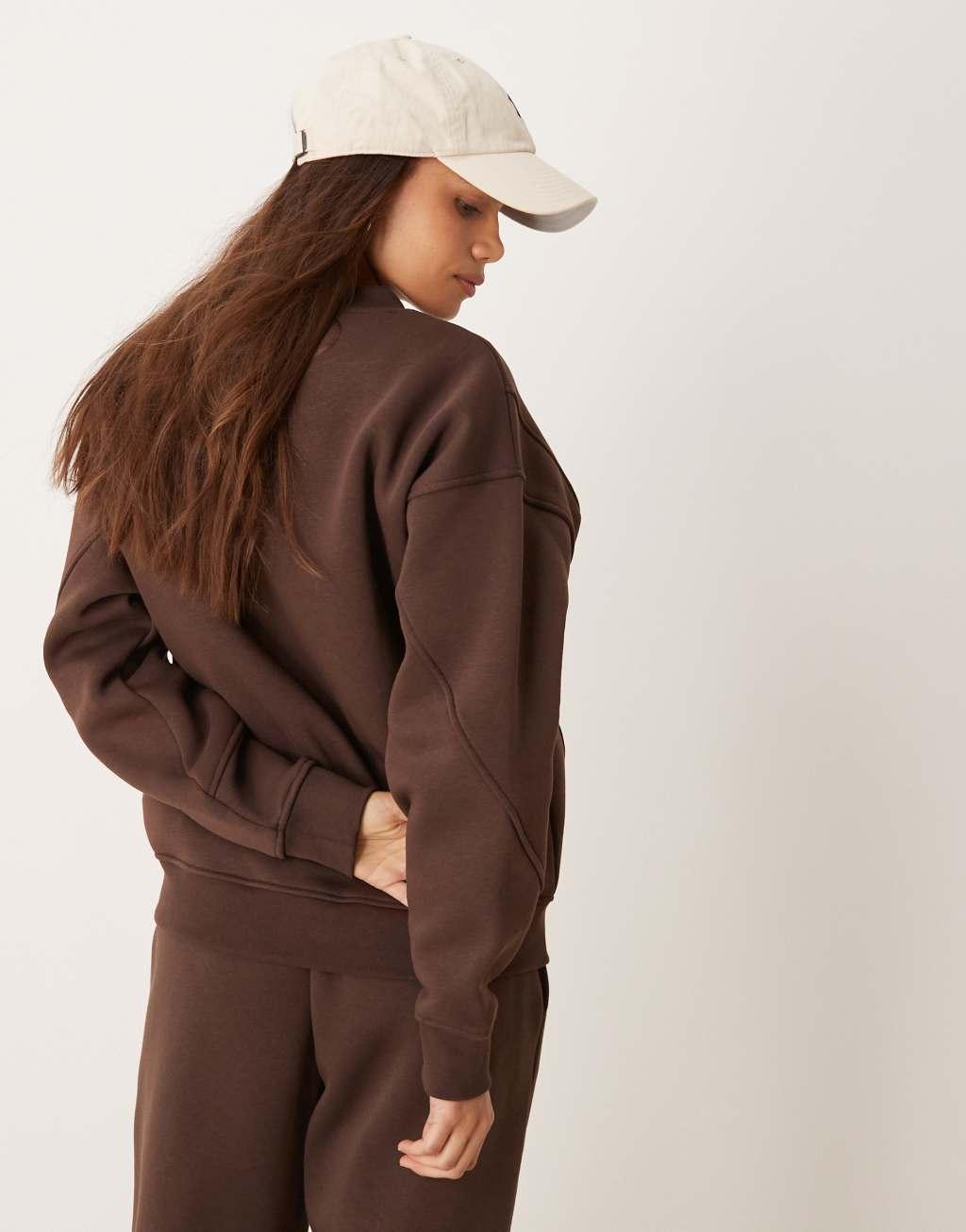 Six Stories sweatshirt in espresso - part of a set Product Image