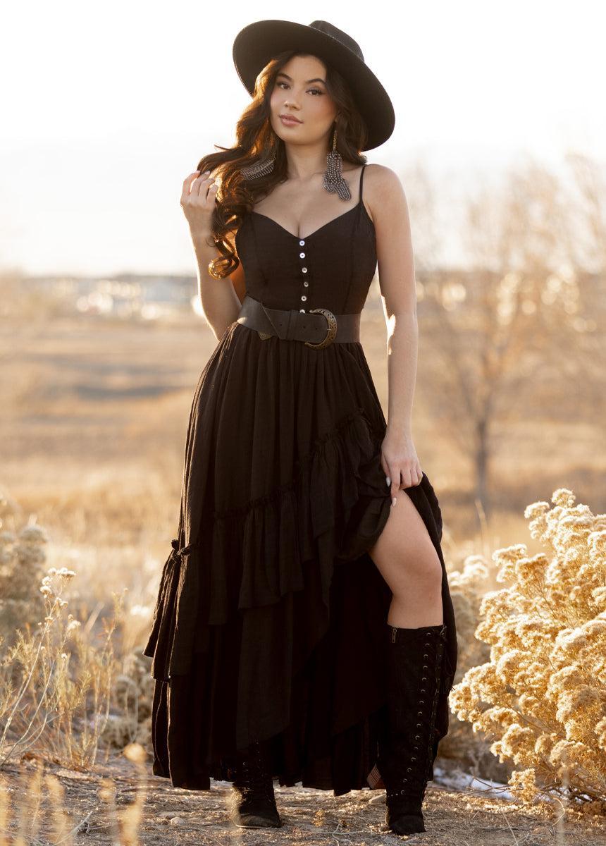 Everlie Dress in Black Female Product Image