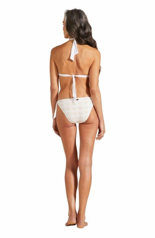 Womens Broderie Anglaise Triangle Bikini top Product Image