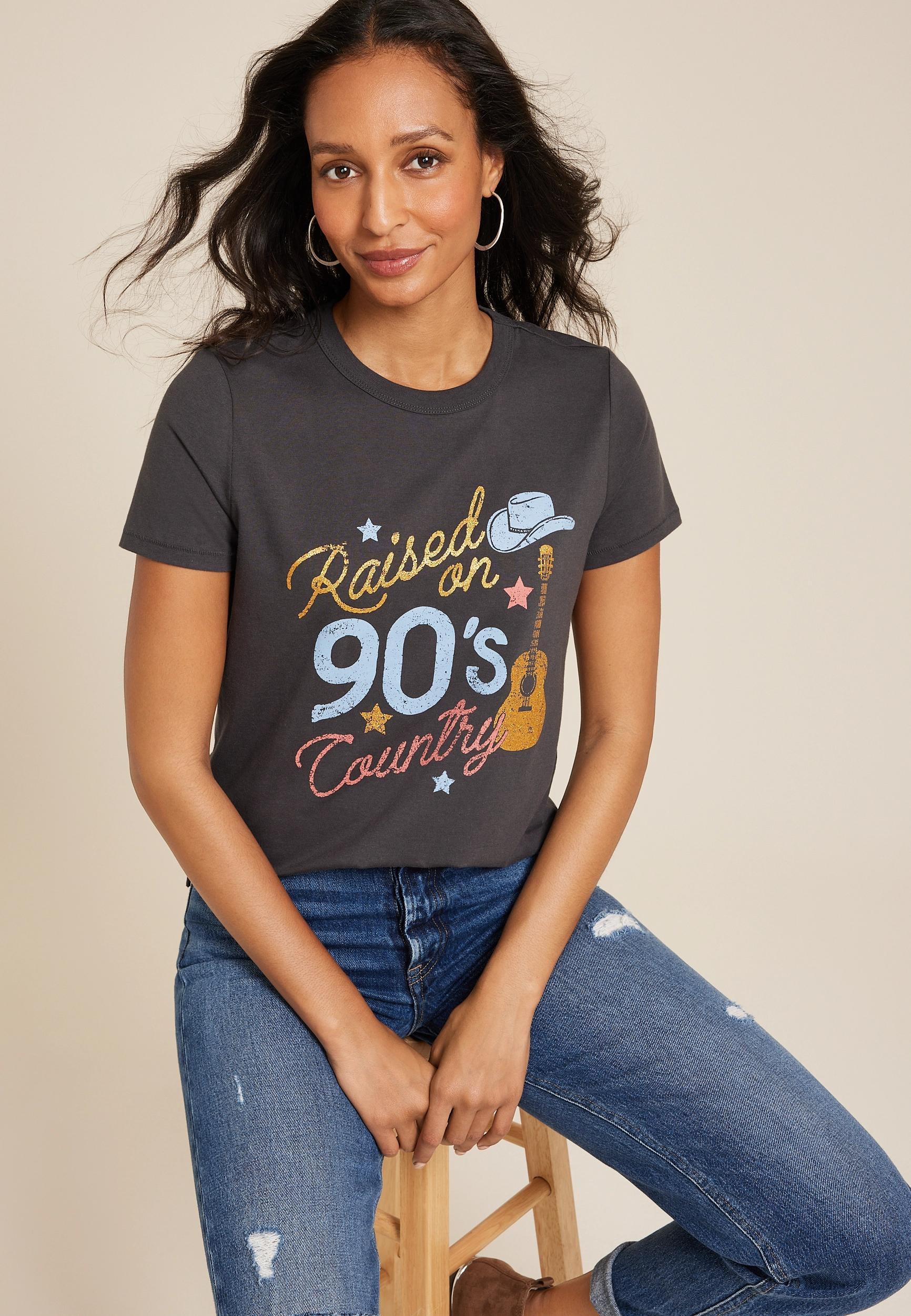 Maurices Womens X Large Size Raised On 90S Country Classic Fit Graphic Tee Product Image