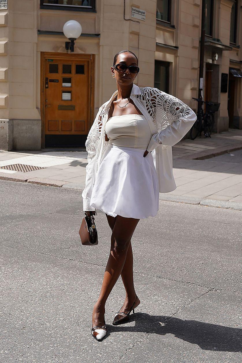 Ballon Hem Mini Skirt Product Image