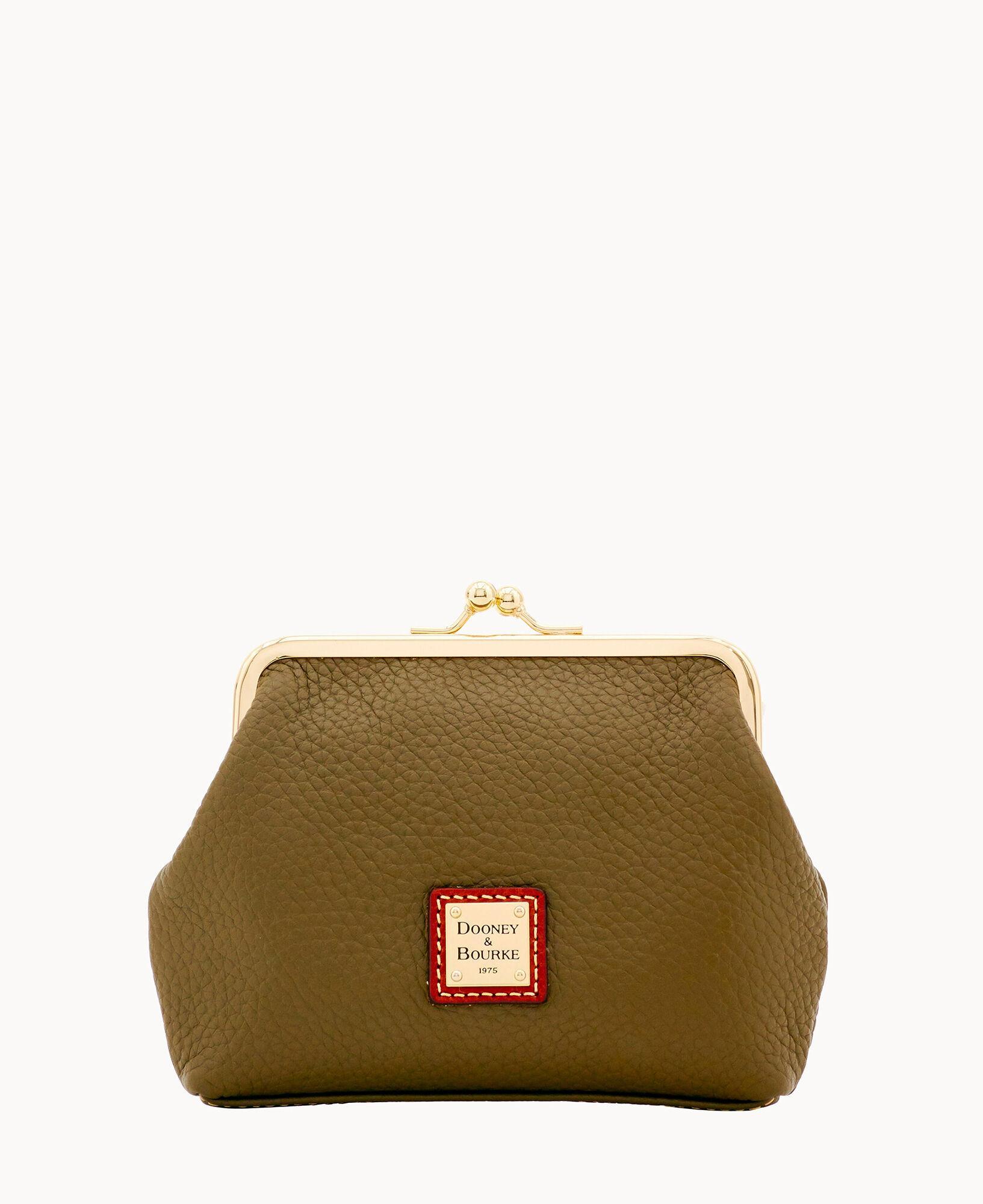 Dooney & Bourke Womens Pebble Grain Large Framed Purse in Blush, Leather Product Image