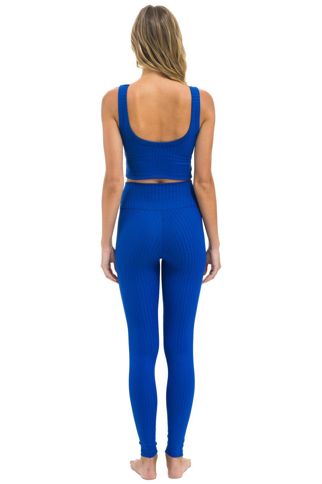 WIDE RIB FULL LENGTH HI-RISE LEGGINGS - ROYAL Female Product Image
