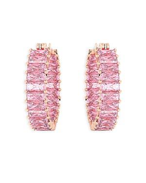 Swarovski Matrix Baguette Crystal Hoop Earrings Product Image