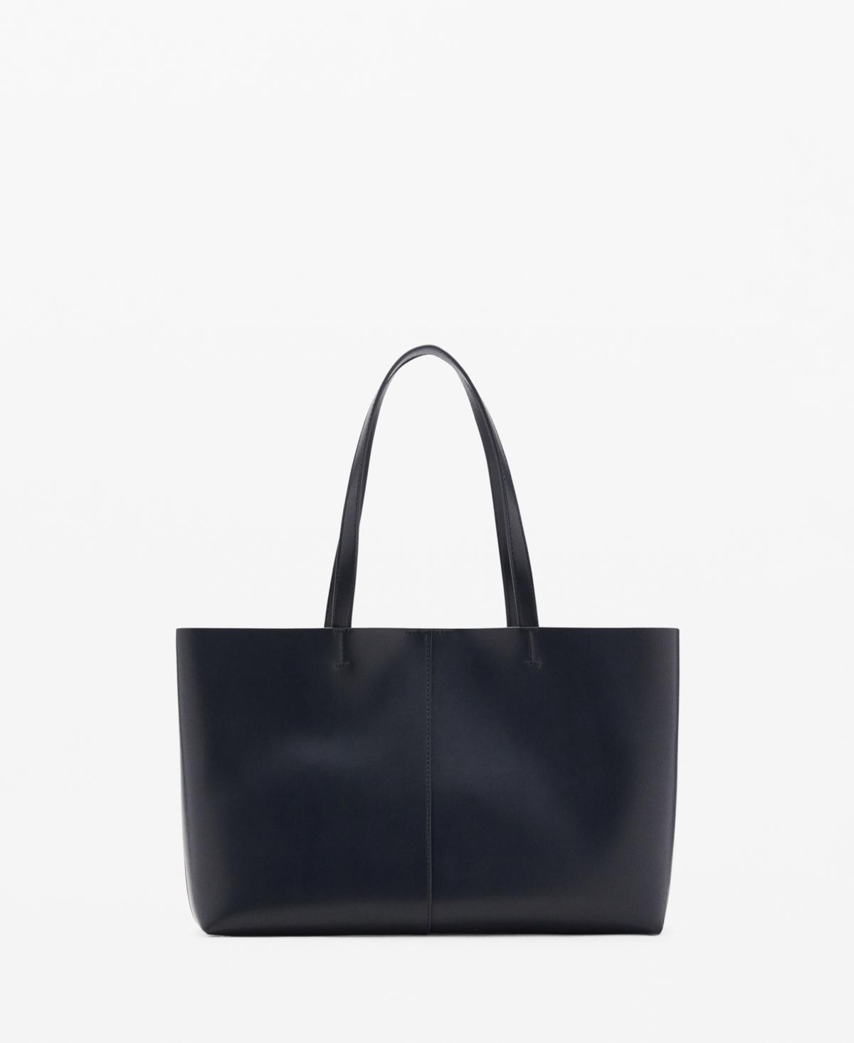 Leather-effect shopper bag - Women | MANGO USA Product Image
