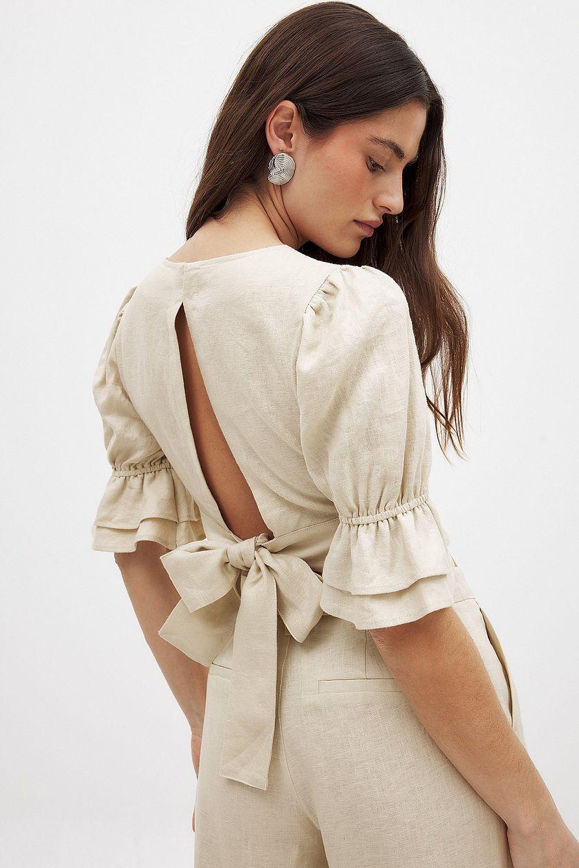 Linen Tie Back Top Product Image