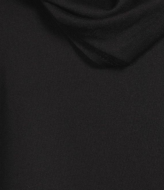 Bryn Walker Plus Size Pita Modal Ponte Cowl Neck Long Sleeve Asymmetrical Front Peak Tunic Product Image