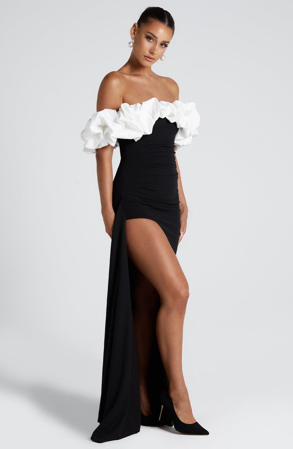 Elsie Maxi Dress - Black/White Product Image