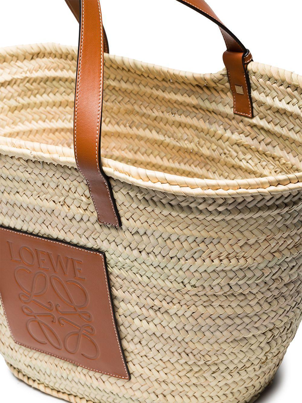 large logo raffia basket bag Product Image