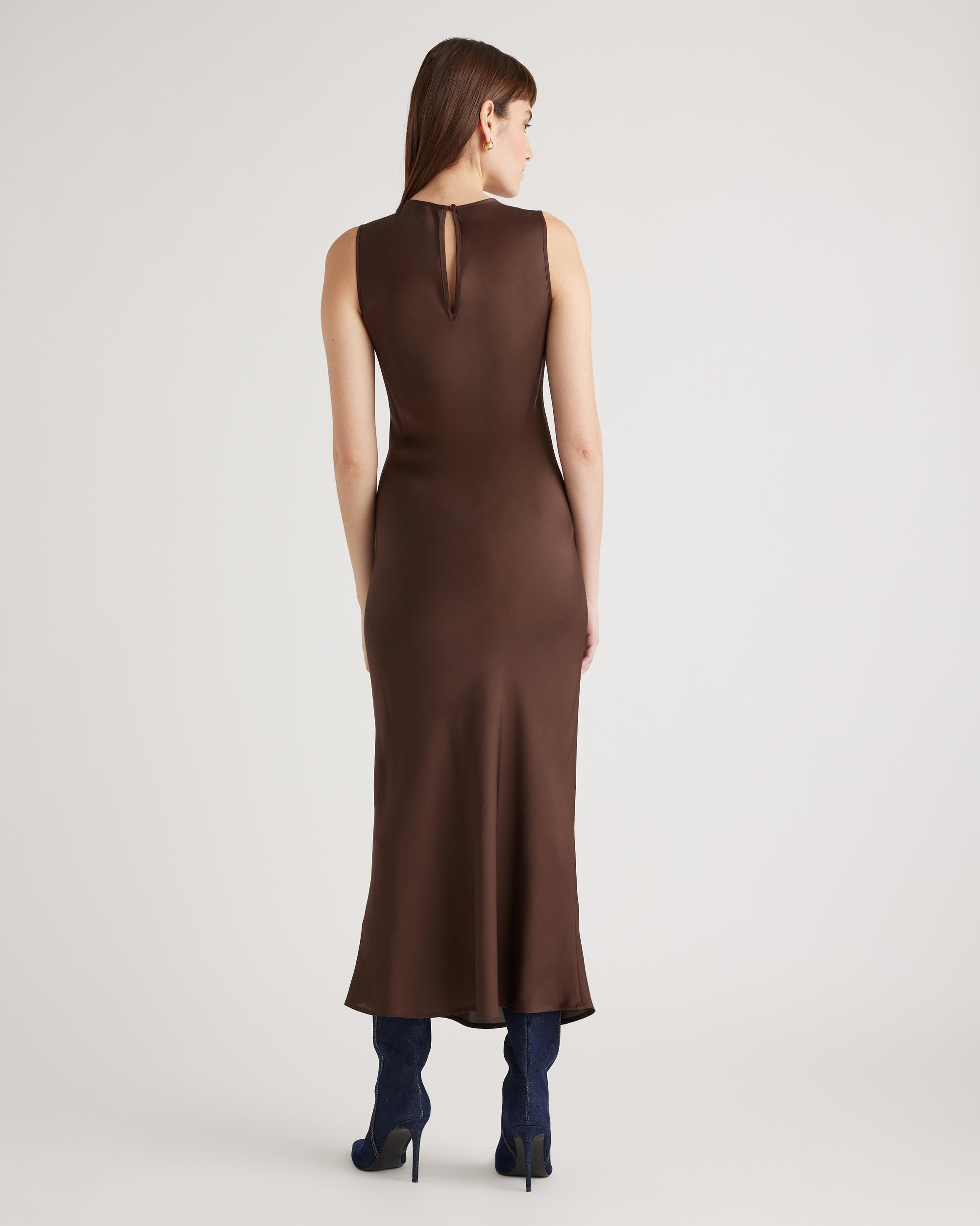 Quince | Women's Washable Stretch Silk Tank Top Midi Dress Size XS Product Image