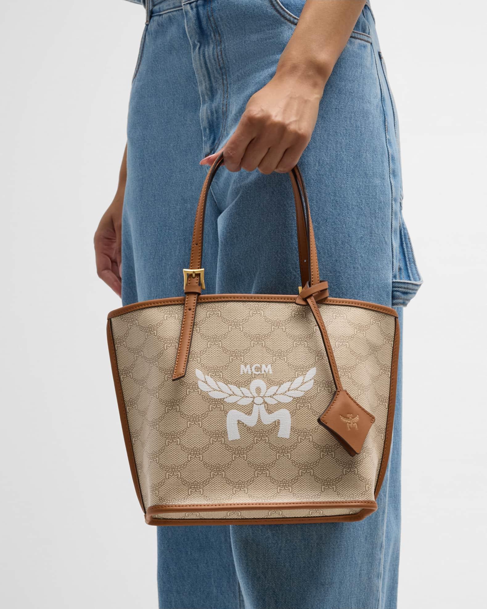 Lauretos Monogram Canvas Shopper Tote Bag Product Image