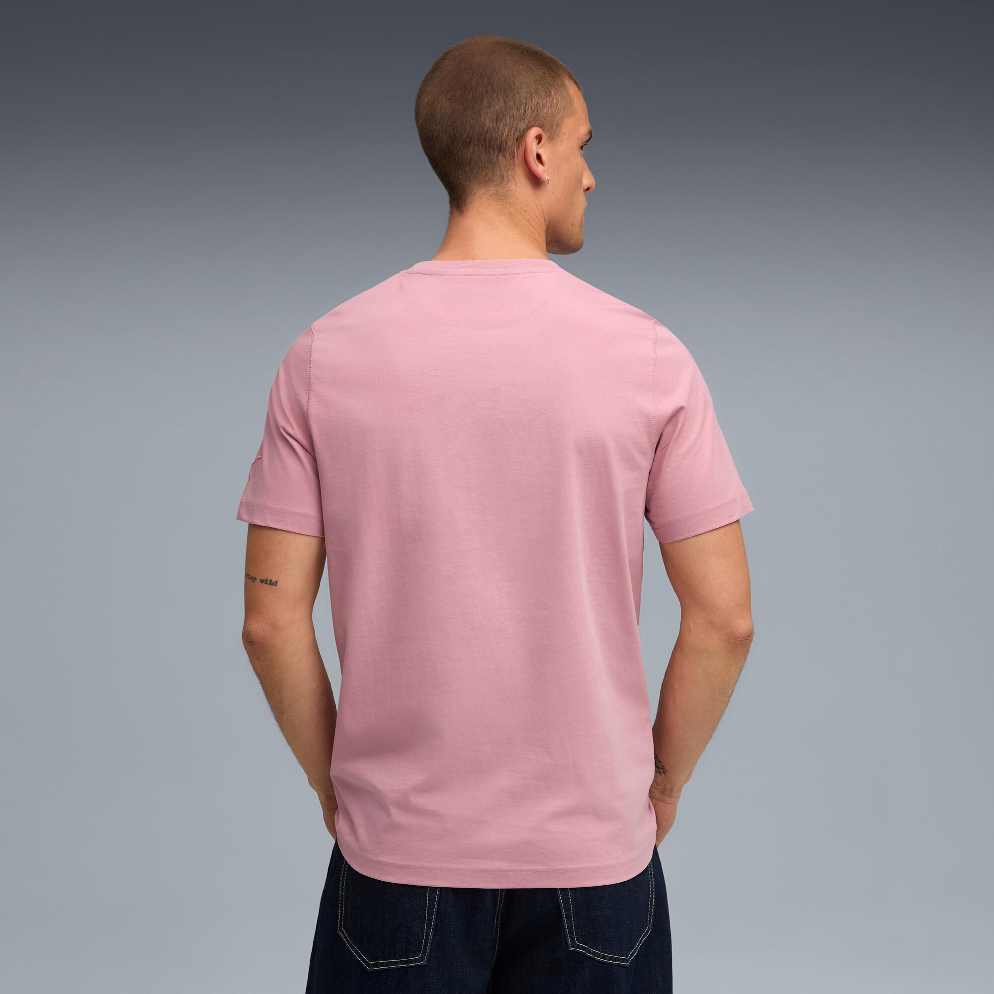 WARDROBE ESSENTIALS Suede Logo Men's Tee Product Image