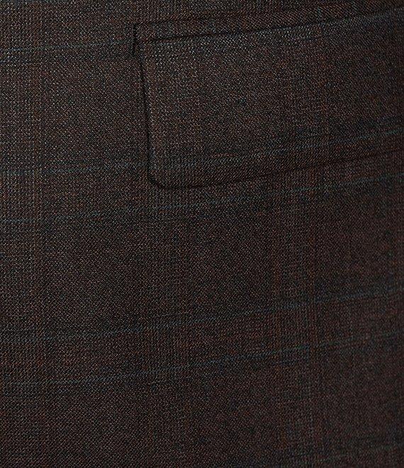 John Varvatos Slim Fit Flat Front Plaid Print 2-Piece Suit Product Image