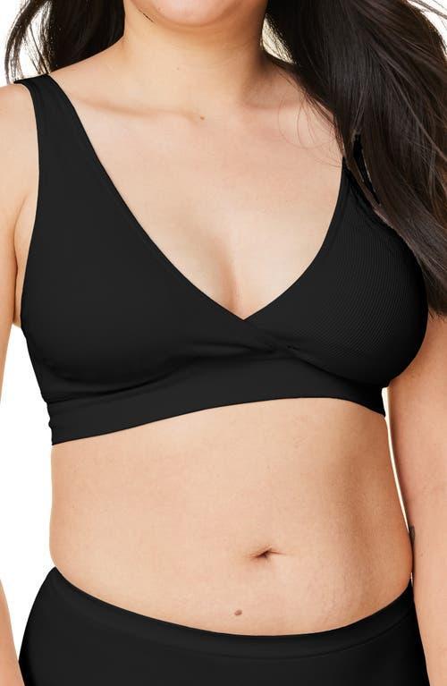 Bravado! Designs Women's Restore Ribbed Nursing Bra - Black XL: Maternity, Wireless, Light Support, Removable Padding Product Image