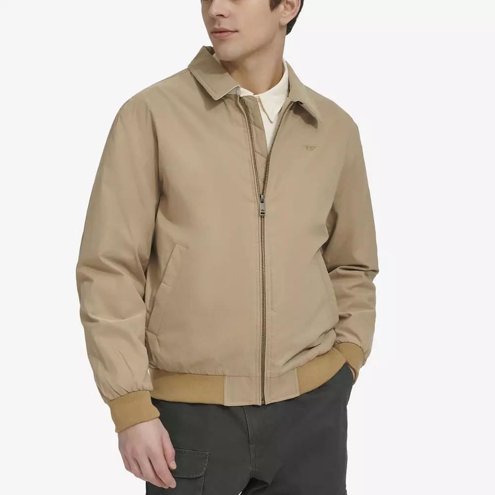 Men's Dockers® Micro-Twill Golf Bomber Jacket, Size: Large, Harvest Gold Product Image